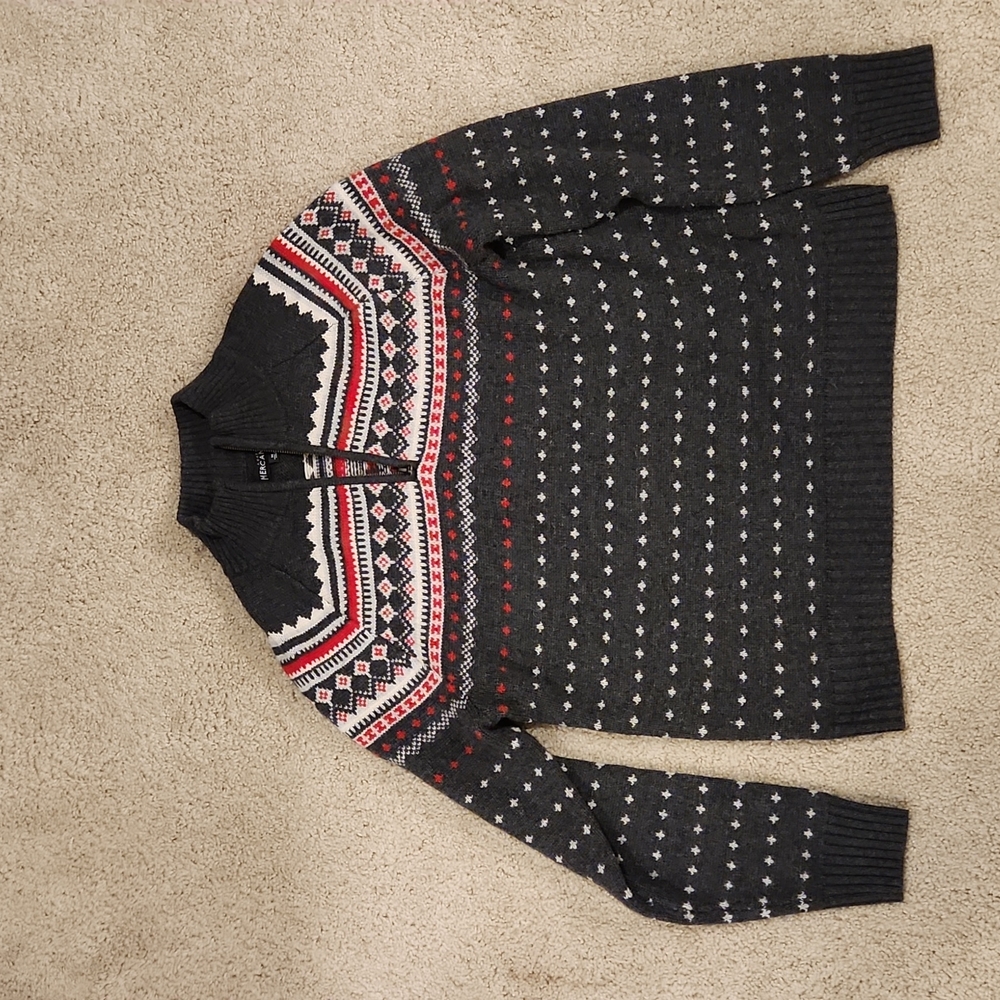 Nordic Traditional Quarter Zip Sweater